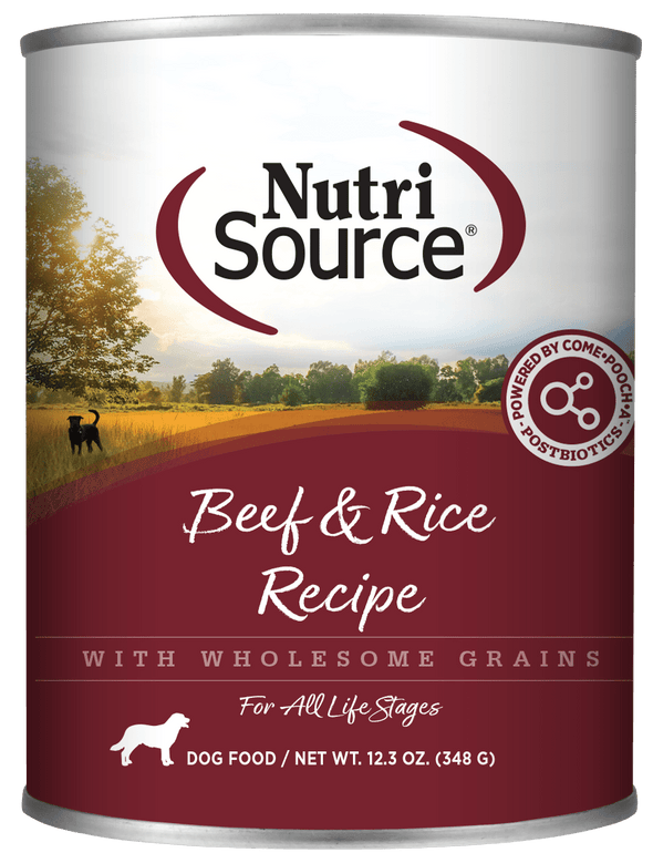 NutriSource Beef & Rice Canned Dog Food