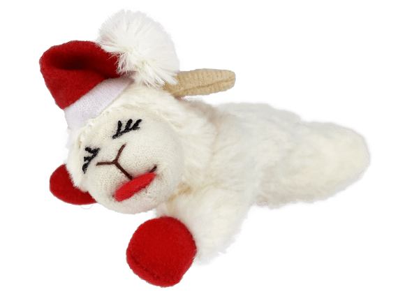 MultiPet Lamb Chop Cat Toy with Santa Hat