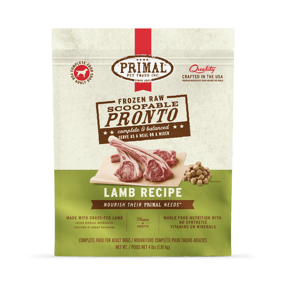 Primal Pronto Raw Frozen Lamb Dog Food