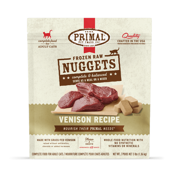 Primal Raw Frozen Venison Formula Nuggets For Cats