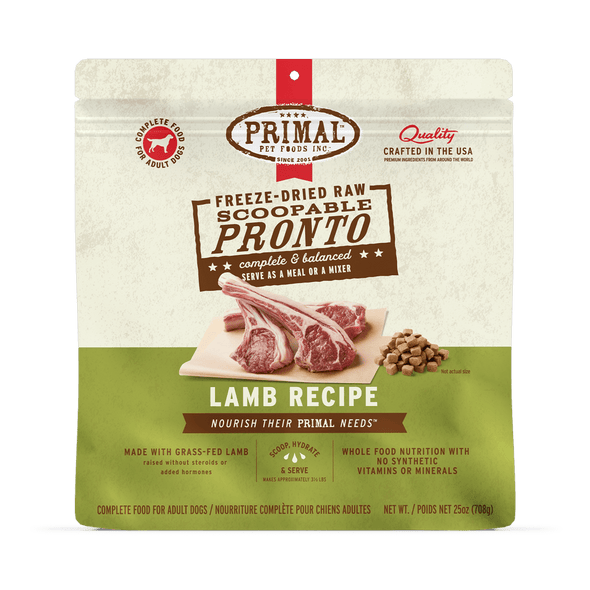 Primal Pronto Lamb Recipe Freeze-Dried Raw Dog Food
