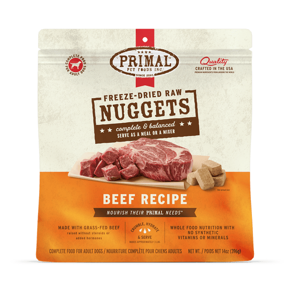 Primal Freeze Dried Nuggets Grain Free Beef Formula Dog Food