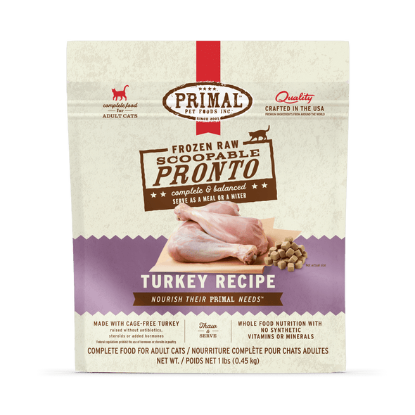 Primal Pronto Raw Frozen Turkey Recipe Food For Cats