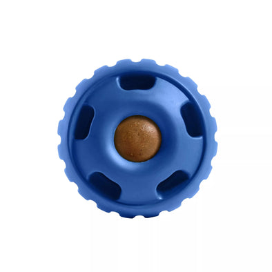 Woof Pupsicle Long Lasting Refillable Dog Treat Dispenser Toy in Blue