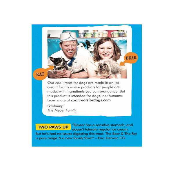 The Bear & The Rat Frozen Yogurt Dog Treat with Real Pumpkin & Cinnamon