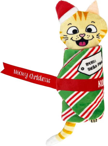 KONG Holiday Pull-A-Partz Present Plush Cat Toy