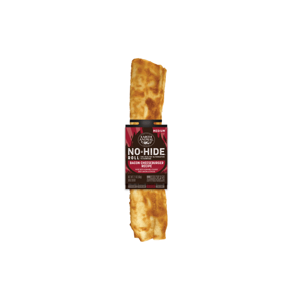 Earth Animal No Hide BBQ Bacon Cheeseburger Roll Dog Chew