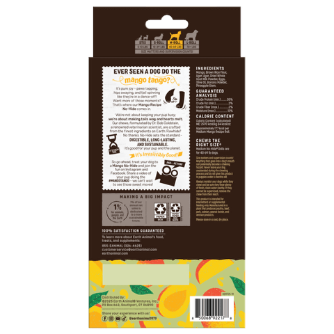 Earth Animal No Hide Rolls Mango Recipe Dog Chews
