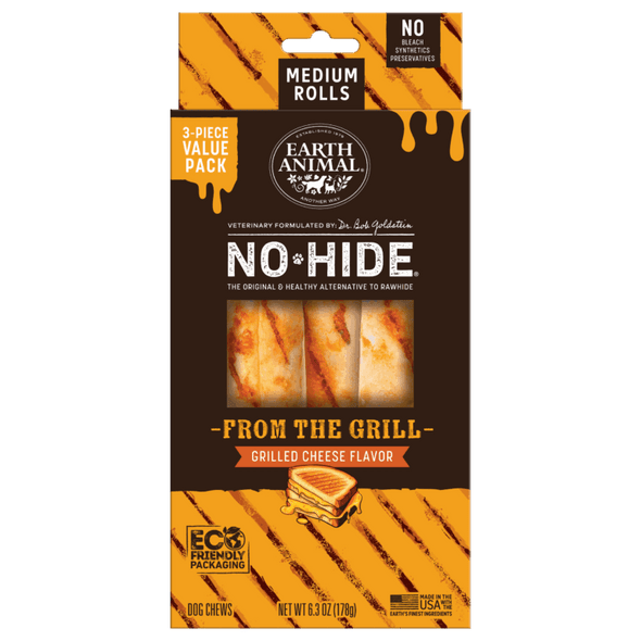 Earth Animal No Hide Rolls Grilled Cheese Flavor Dog Chews