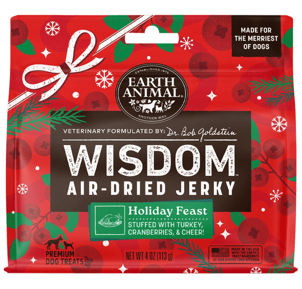 Earth Animal Wisdom Air-Dried Holiday Feast Jerky Dog Treats