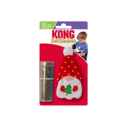 Kong Kitty Holiday Refillables Gnome Plush Cat Toy
