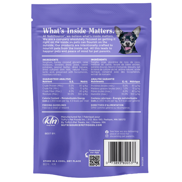 NutriSource Nutty Butter Bites Peanut Butter & Banana Dog Treats