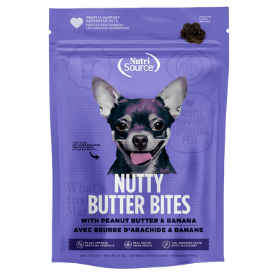 NutriSource Nutty Butter Bites Peanut Butter & Banana Dog Treats