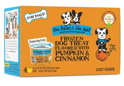 The Bear & The Rat Frozen Yogurt Dog Treat with Real Pumpkin & Cinnamon
