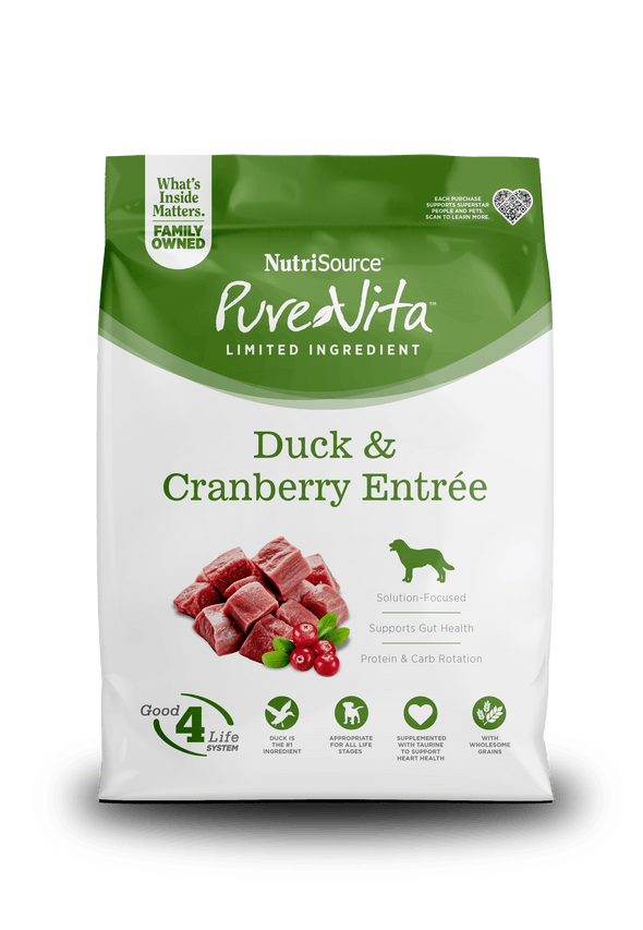 NutriSource PureVita Duck & Cranberry Dry Dog Food
