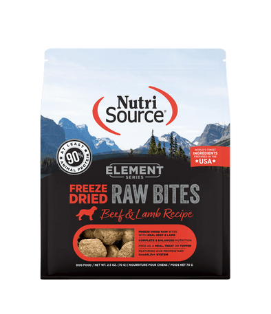 NutriSource Element Series Beef and Lamb Recipe Freeze-Dried Raw Dog Food