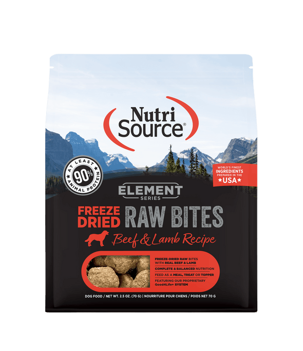 NutriSource Element Series Beef and Lamb Recipe Freeze-Dried Raw Dog Food