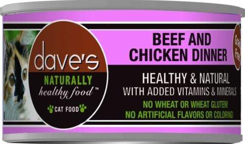 Dave's Naturally Healthy Beef and Chicken Canned Cat Food
