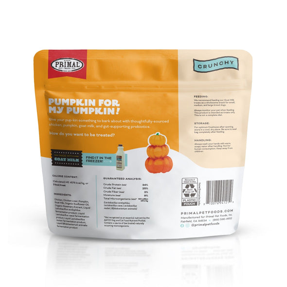 Primal Pumpkin For My Pumpkin Chicken & Pumpkin with Goat Milk Recipe Treats for Dogs